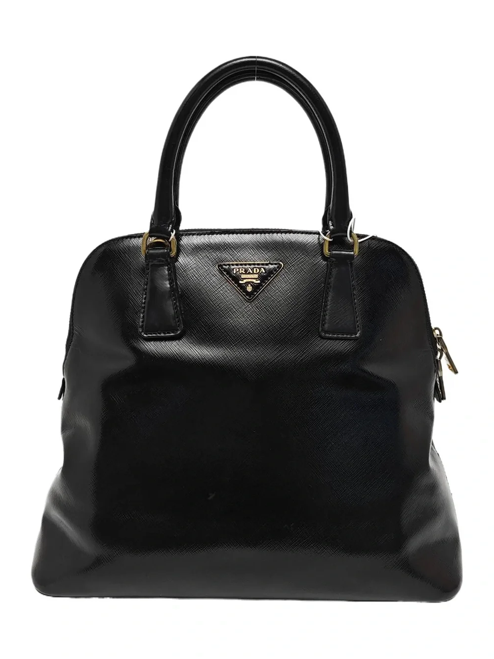 ♥️Prada Saffiano Large Black Saffiano Satchel with Gold-Tone Hardware ♥️